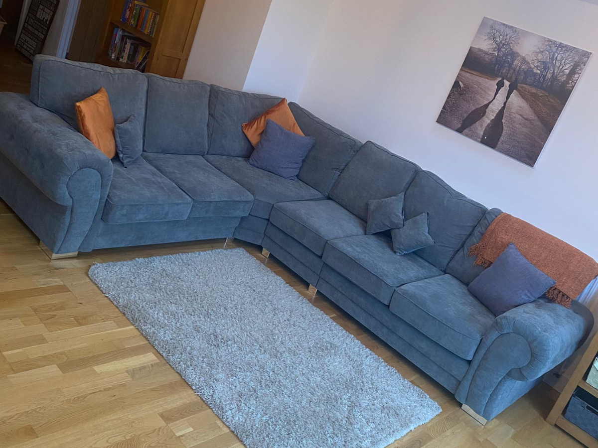 Vegas 6 Seater Corner Sofa Grey Furniture Direct Online