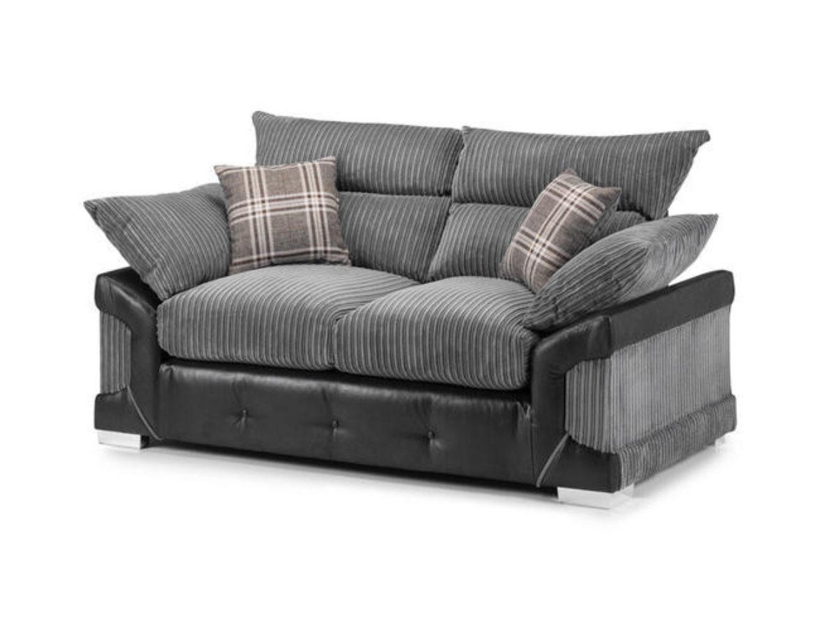 Logan 2 Seater Sofa Grey Black Furniture Direct Online