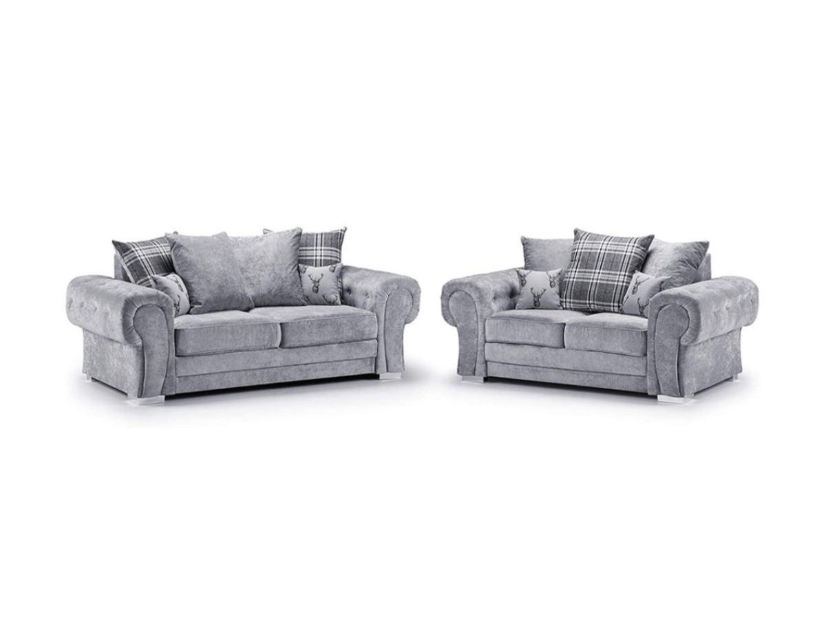 Verona Sofa Set 3+2 Seater Grey Furniture Direct Online