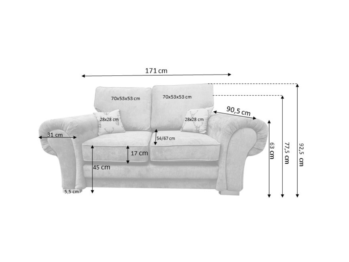 Verona Sofa Set 3+2 Seater Grey Furniture Direct Online