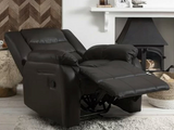 Roma Recliner Armchair Black Leather