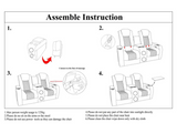 Tech 8 Smart 3+2 Cinema Recliner Sofa Set Grey Aire Leather with USB Port, Blue LED, Massager, Drop Down Table and Cupholders