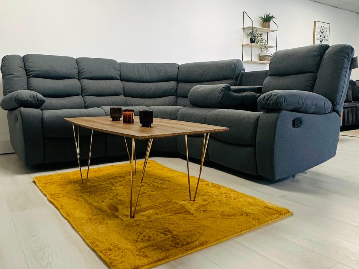 Grey corner units for living room deals