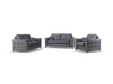 Alaska Grey 3+2 Sofa Set and Armchair Full Back
