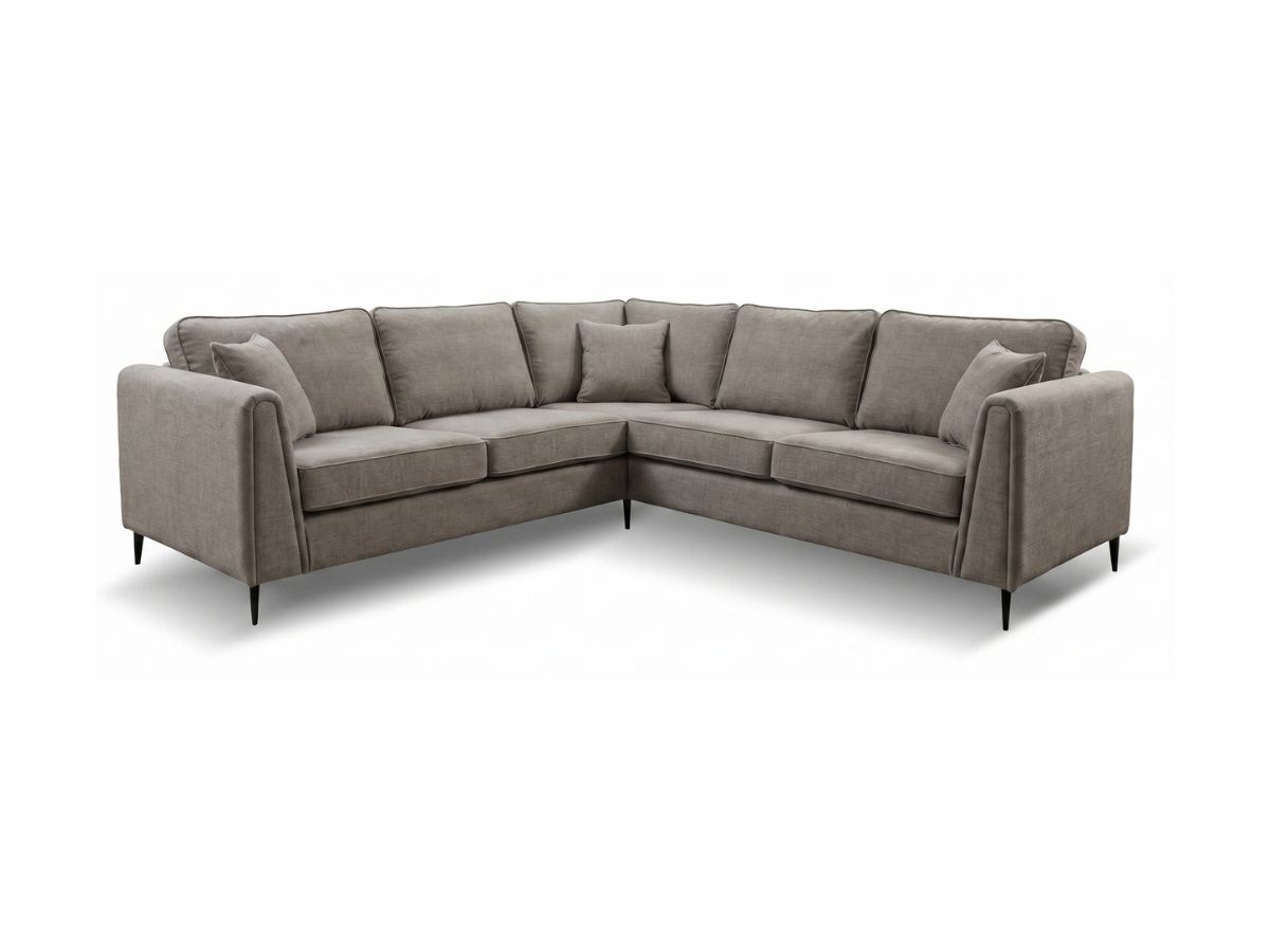 Ascot Chocolate Corner Sofa Boston Fabric