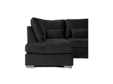 Belgravia U Shape Sofa Plush Velvet Black