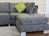 Bishop U Shape Sofa Corner Platinum Grey Chenille 