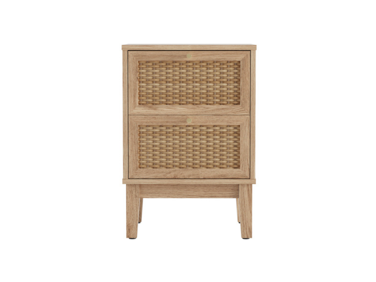 wooden bedside cabinet