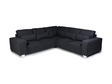 Broadgate Corner Sofa black fabric sofa pay weekly sofa cheap sofa uk