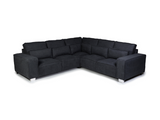 Broadgate Corner Sofa black fabric sofa pay weekly sofa cheap sofa uk