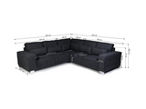 Broadgate Corner Sofa black fabric sofa pay weekly sofa cheap sofa uk