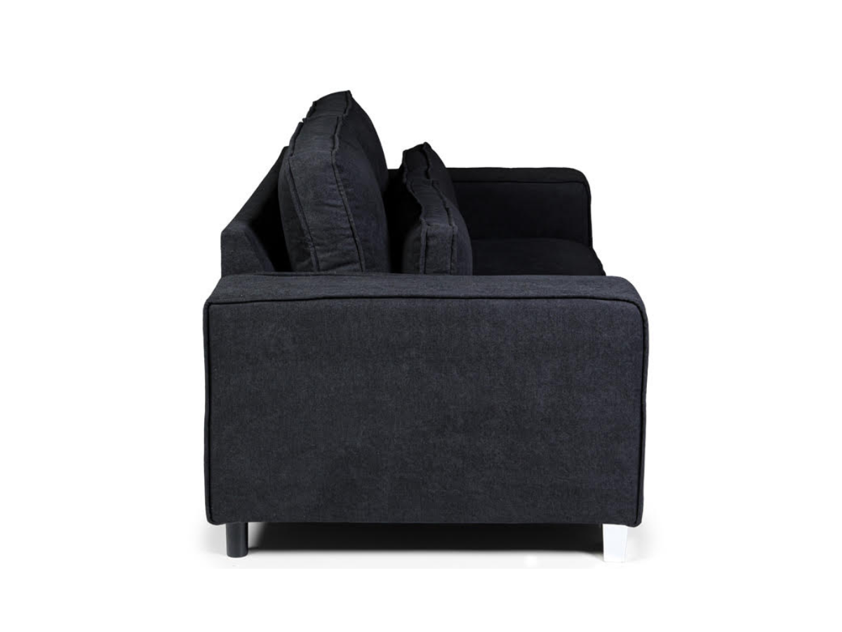 Broadgate 3 Seater Sofa Black Fabric pay weekly sofa