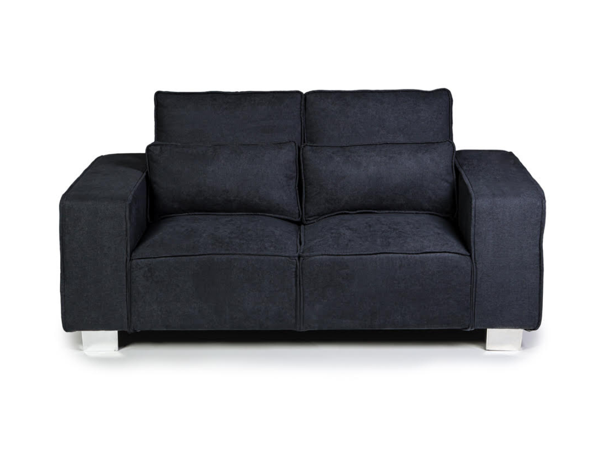 Broadgate 2 Seater Sofa Black Fabric pay weekly sofa