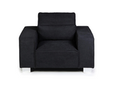 Broadgate Armchair with Cushion Black Kensington Fabric