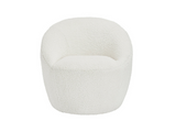 Cocoon Occasional Accent Chair in Ivory Boucle