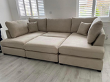 Carnaby Small U Shape Sofa Fabric Cream