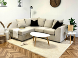 Chelsea Corner Sofa 4 Seater Left Hand Scatter Back Cream