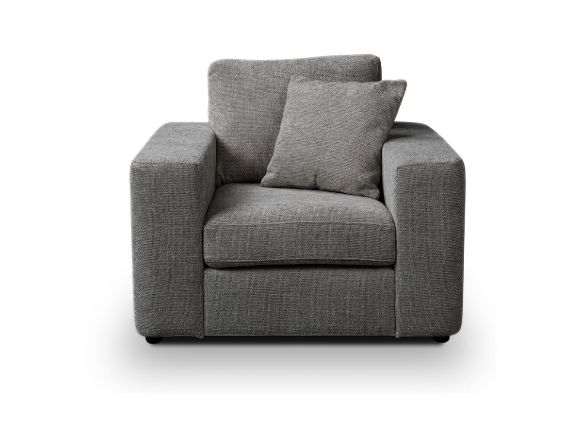 Chestnut Slate Armchair Cushion Enzo Fabric