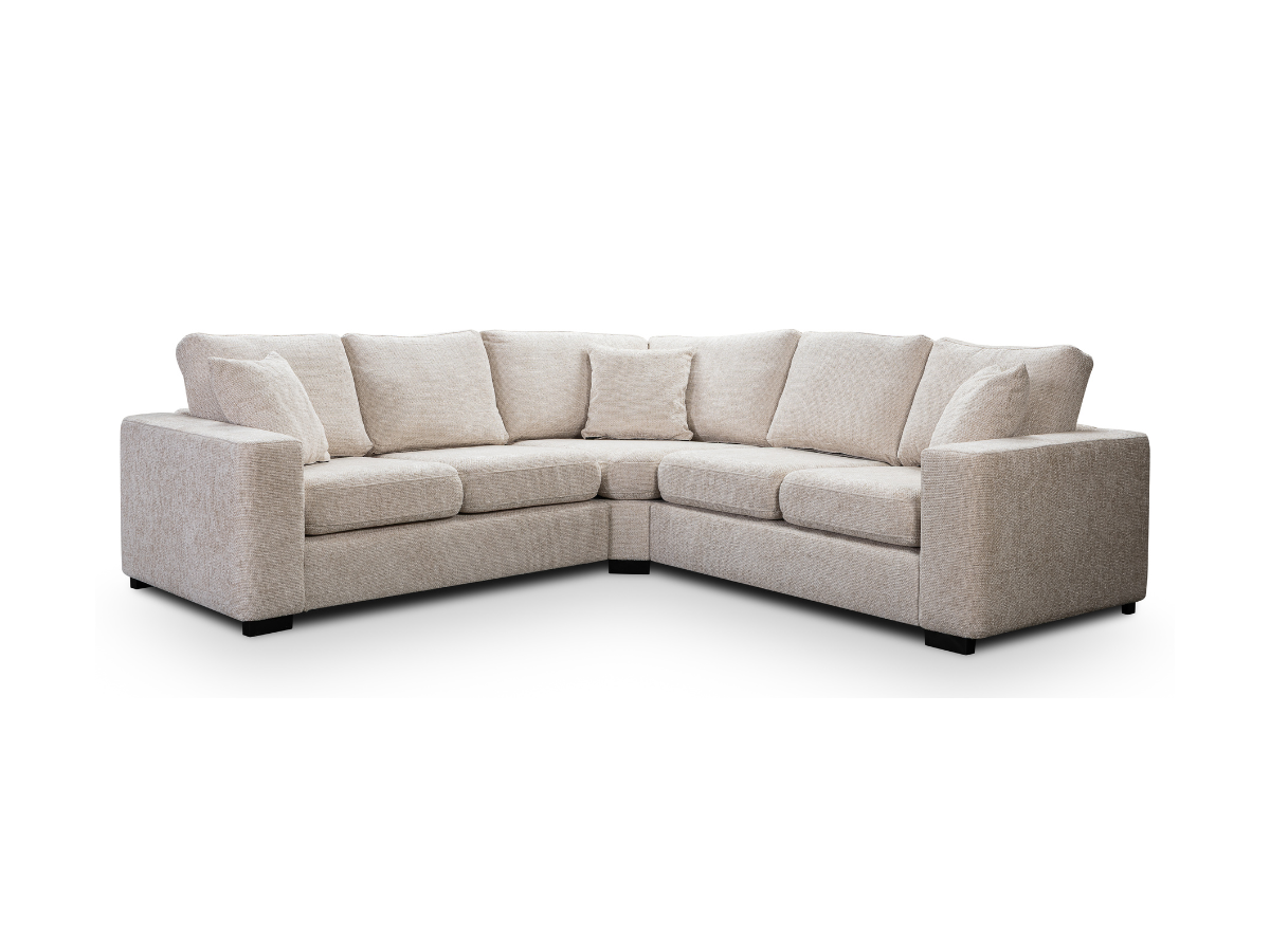 Chestnut Corner Sofa Enzo Fabric