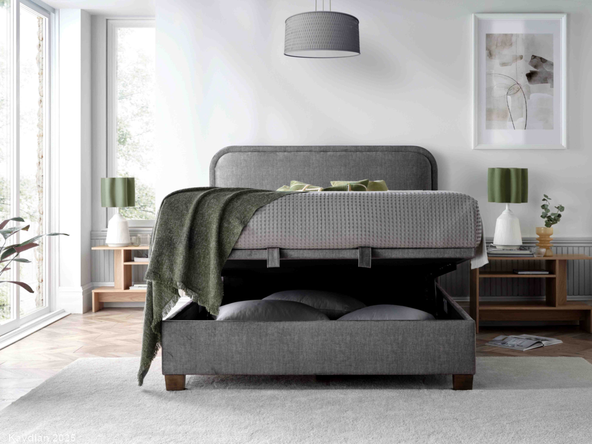 Frame only double ottoman bed with headbord Ottoman bed base and headbord Bed frame with ottoman storage 
