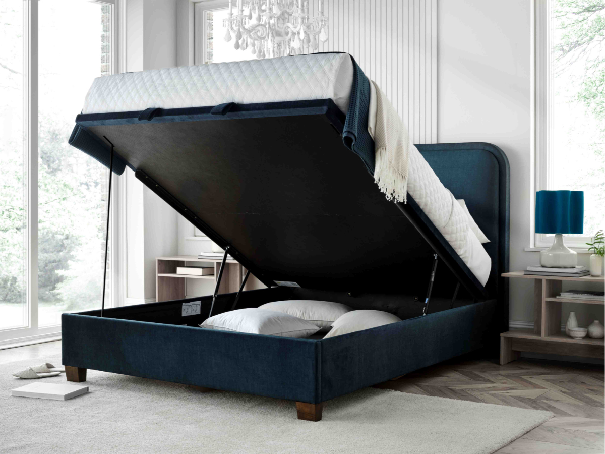 Bed frame with storage ottoman Bed frame with storage Double bed frame with storage 
