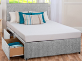 Divan Bed and Sleep Plus Hybrid Mattress with Headboard - more color options