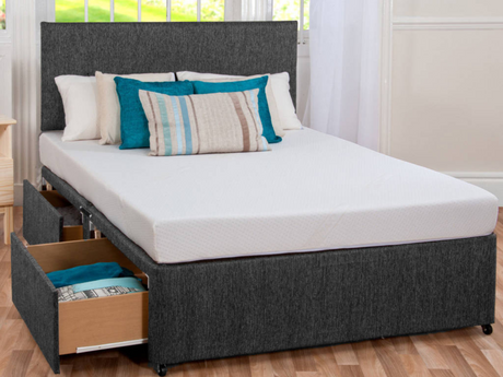 Sleep Plus Hybrid Mattress + Divan Bed with Headboard - more color options