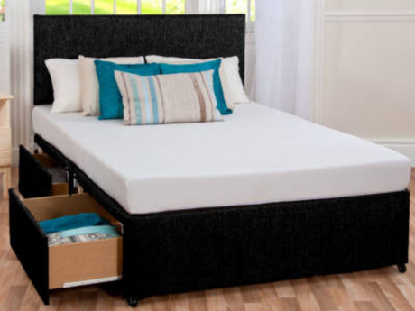 Sleep Plus Hybrid Mattress + Divan Bed with Headboard - more color options