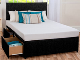 Divan Bed and Sleep Plus Hybrid Mattress with Headboard - more color options