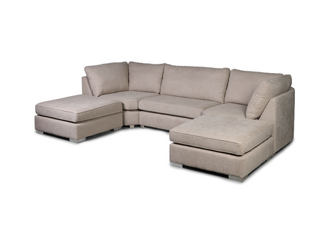 Eleanor U Shape Sofa in Cream Kensington Fabric u shape corner sofa u shaped sofa
