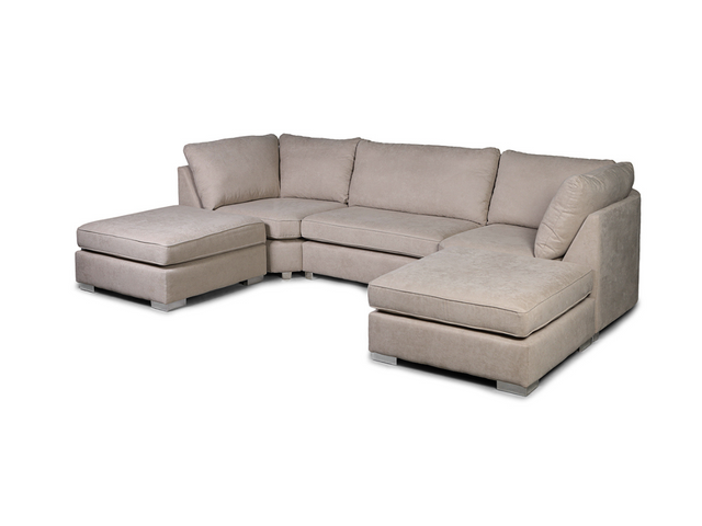 Eleanor U Shape Sofa in Cream Kensington Fabric u shape corner sofa u shaped sofa