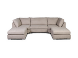 Eleanor U Shape Sofa in Cream Kensington Fabric u shape corner sofa u shaped sofa
