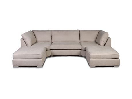 Eleanor U Shape Sofa in Cream Kensington Fabric u shape corner sofa u shaped sofa