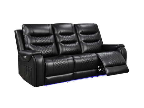Forbes Electric Recliner Sofa Set 3+2 Black