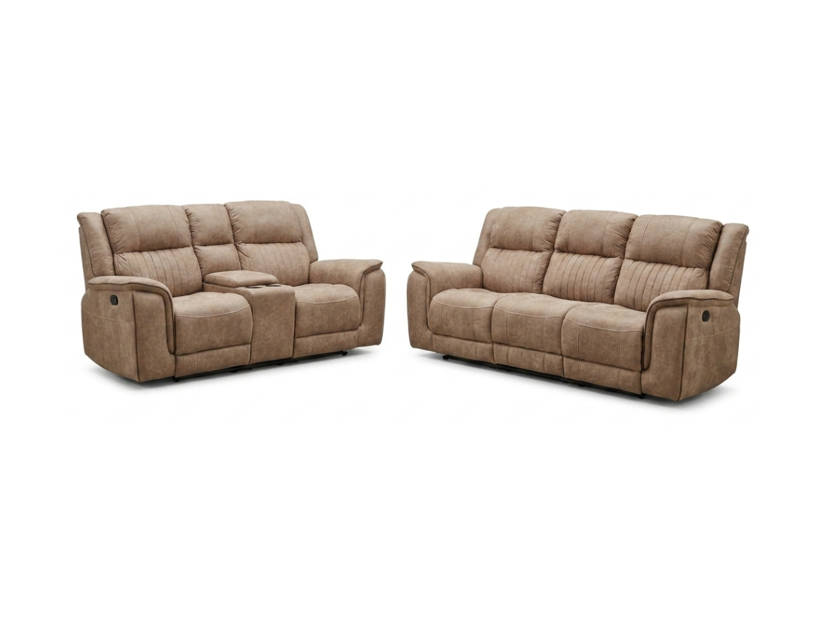 Hanna 3+2 Sofa Set Electric Recliner Micro Fabric