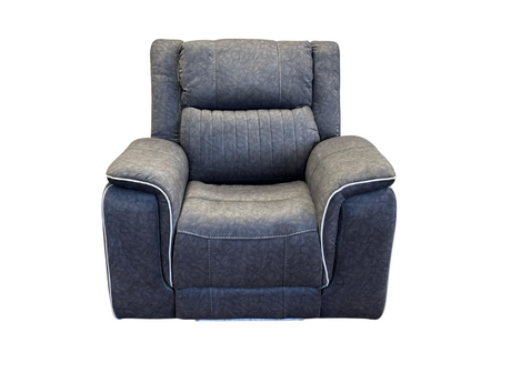 Hannan Electric Recliner Armchair Grey Micro Fabric