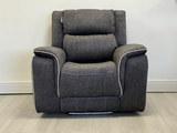 Hannan Electric Recliner Armchair Grey Micro Fabric