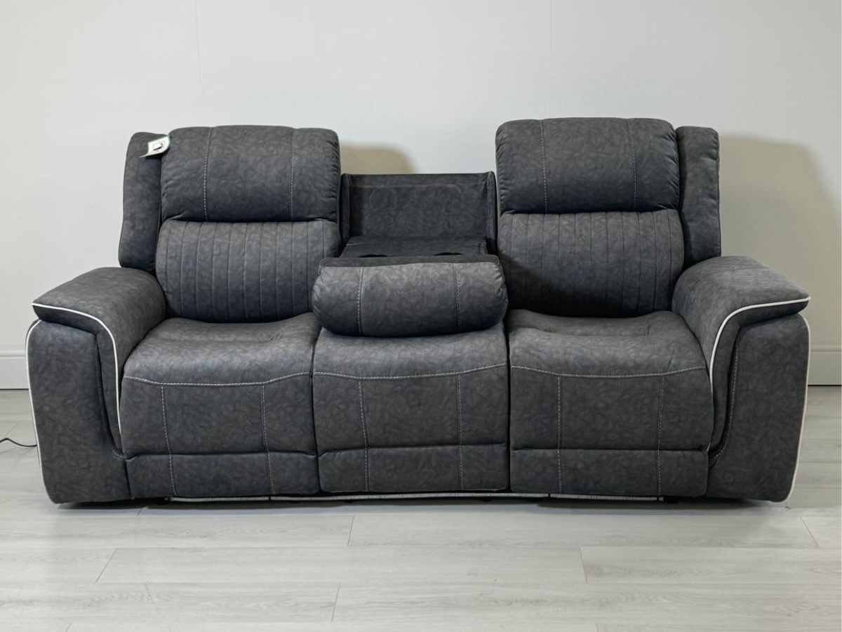 Hanna 3 Seater Electric Recliner Sofa Micro Fabric