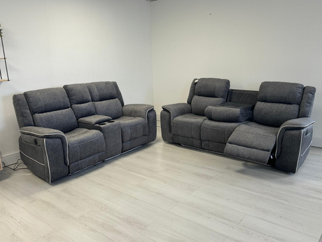 Hannan 3+2 Electric Recliner Sofa  recliner sofa set 3 and 2 seater electric recliner sofa packages