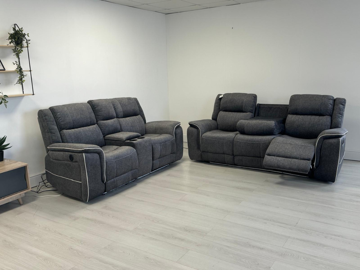 Hannan 3+2 Electric Recliner Sofa  recliner sofa set 3 and 2 seater electric recliner sofa packages