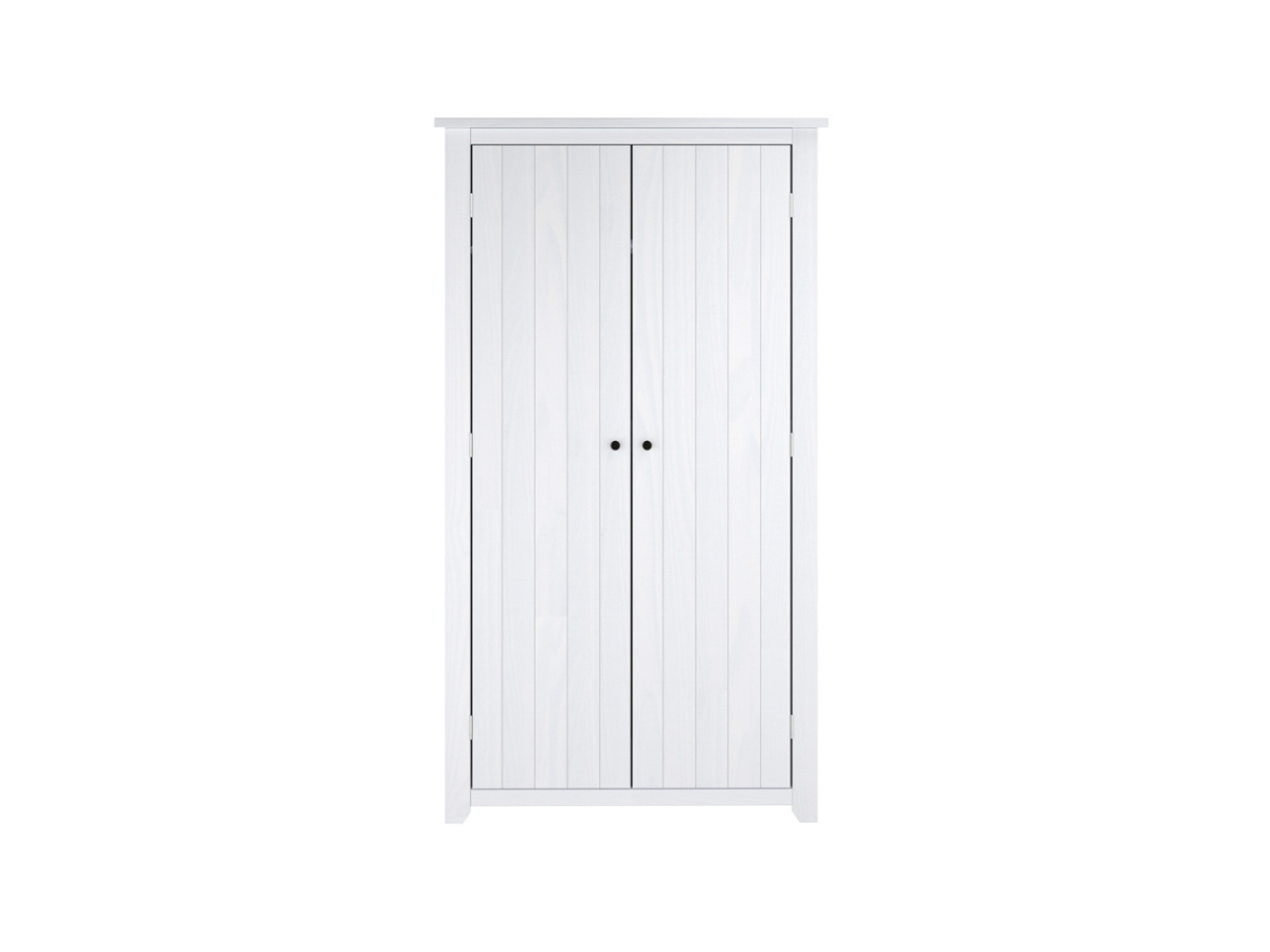 2 door wardrobe 
White 2 door wardrobe 
Assembled 2 door wardrobe 