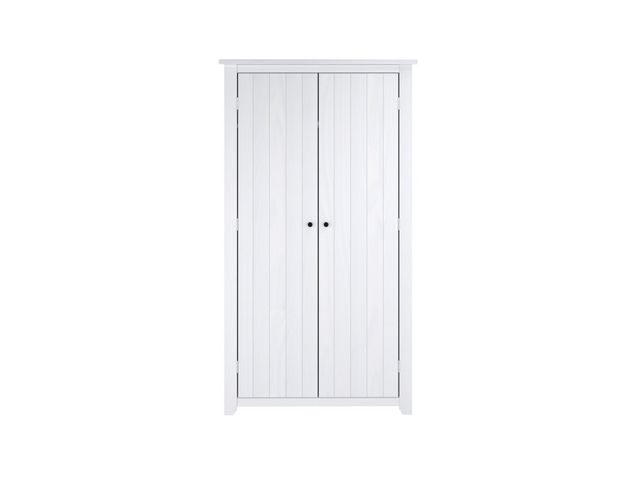 2 door wardrobe 
White 2 door wardrobe 
Assembled 2 door wardrobe 