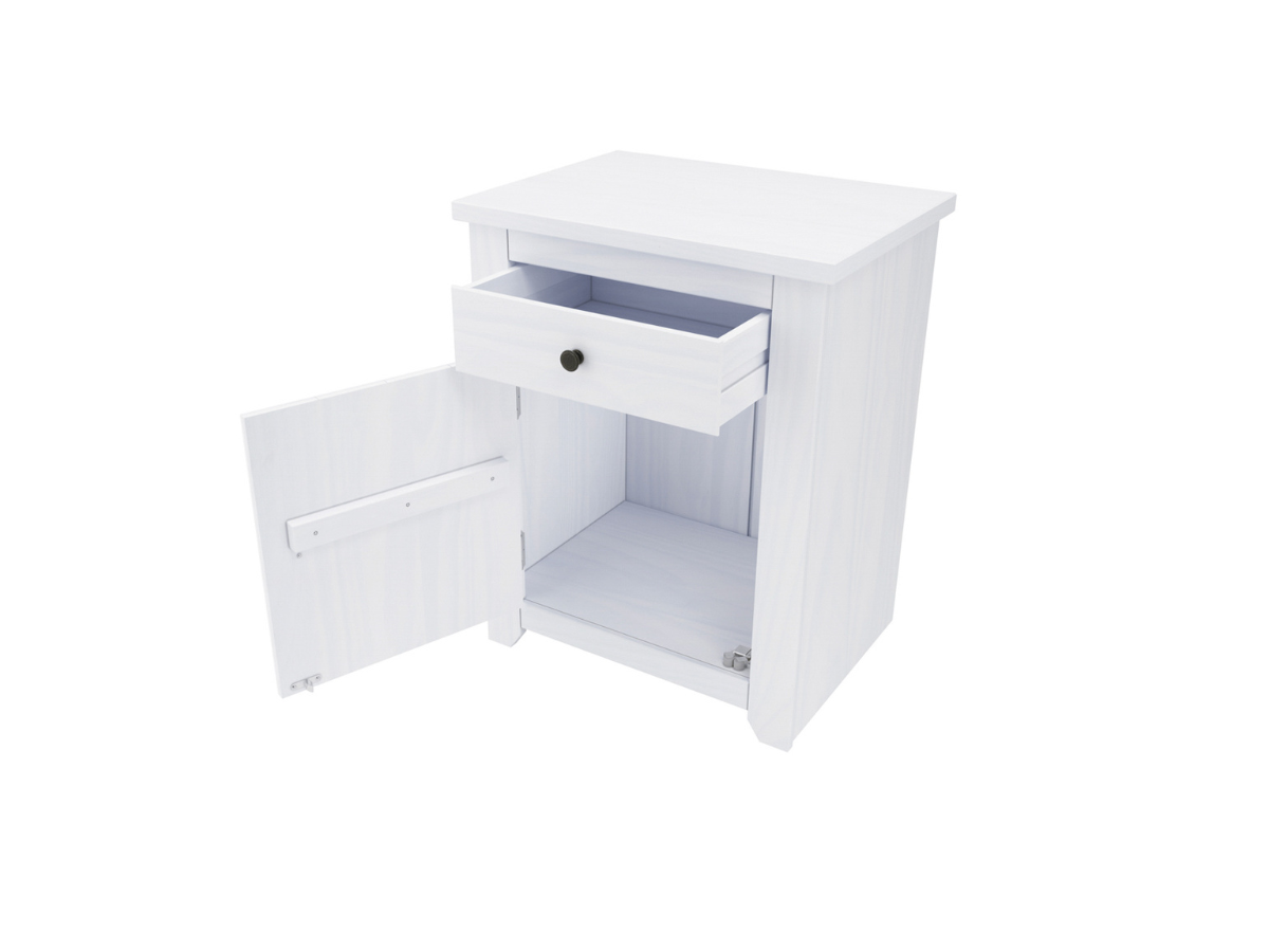 assembled bedside cabinet
