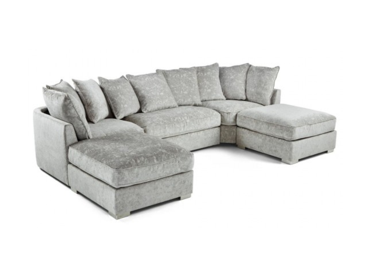 London U Shape Corner Sofa Soft Chenille