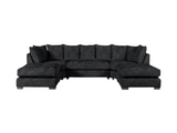 London U Shape Corner Sofa Black