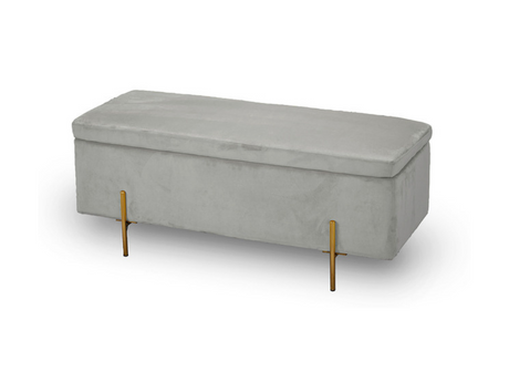 Lola Storage Ottoman with Lift Off Lid in Plush Velvet