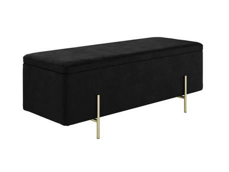 Lola Storage Ottoman with Lift Off Lid in Plush Velvet