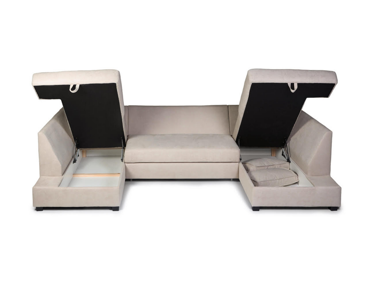 Meridian Deluxe sofa bed with storage uk beige