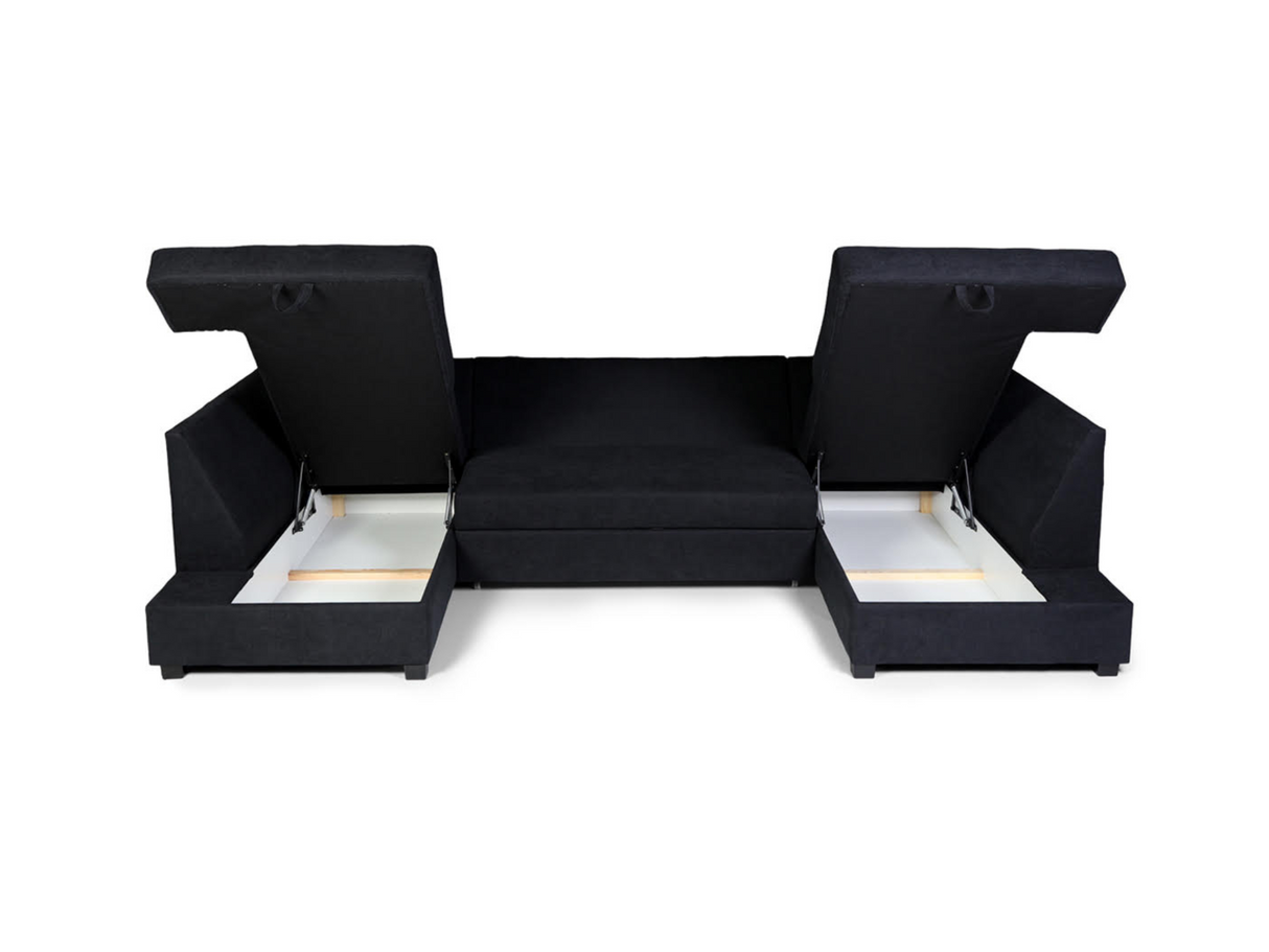 Meridian Deluxe sofa bed with storage uk black