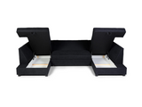Meridian Deluxe sofa bed with storage uk black
